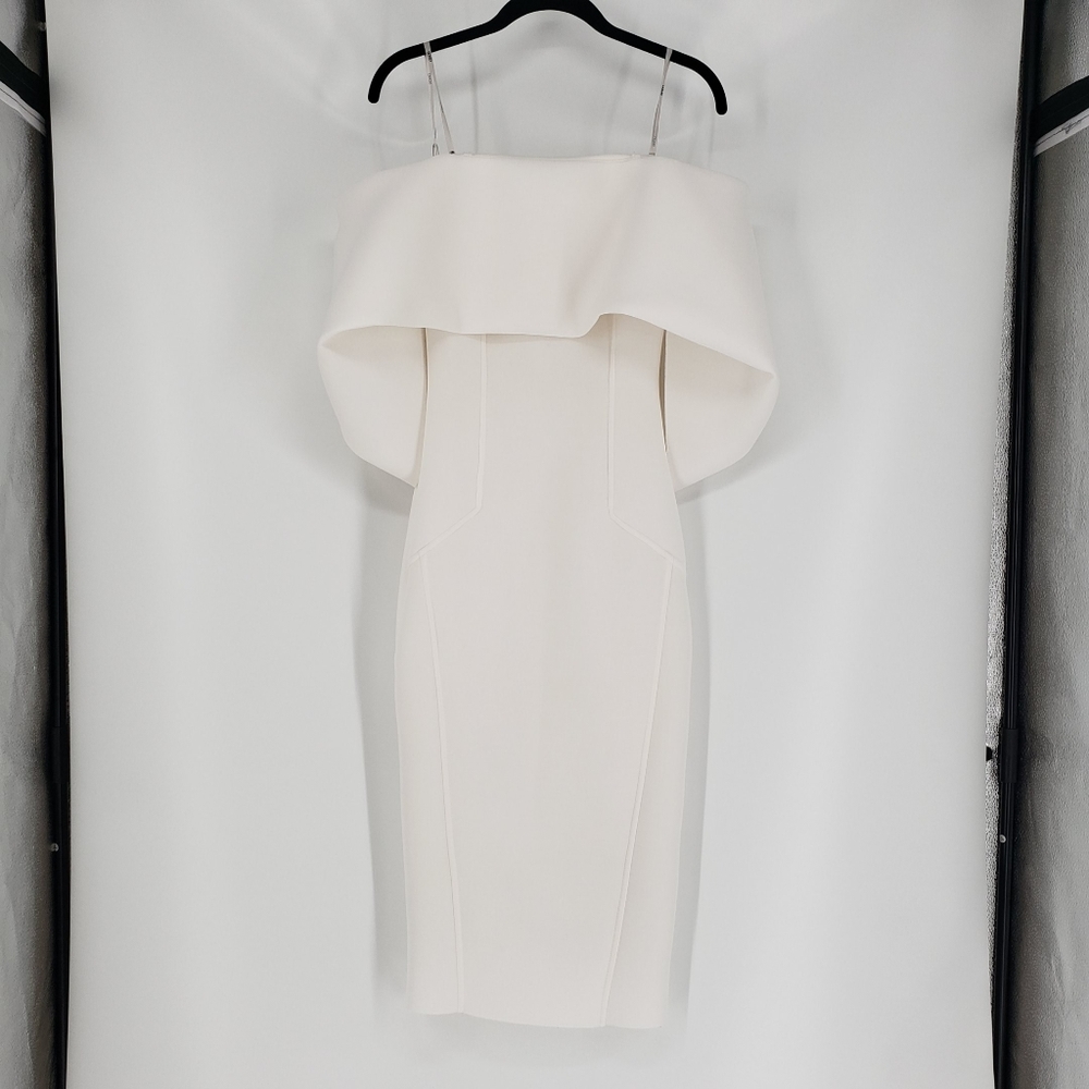 Asos Off Shoulder Midi Dress Short sleeve back slit Women's 6